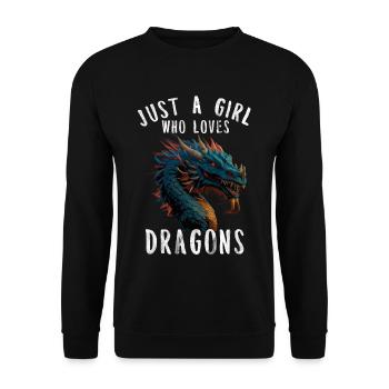 T-shirt Dragon Conte de fées Dragon Kanji japonais - Sweat-shirt Unisexe - noir - Devant - Alina (178cm) & Michal (187cm)