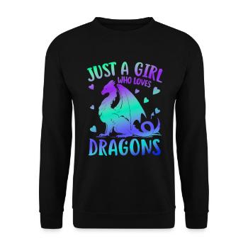 T-shirt Dragon Conte de fées Dragon Kanji japonais - Sweat-shirt Unisexe - noir - Devant - Alina (178cm) & Michal (187cm)