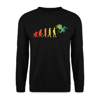 T-shirt Dragon Conte de fées Dragon Kanji japonais - Sweat-shirt Unisexe - noir - Devant - Alina (178cm) & Michal (187cm)