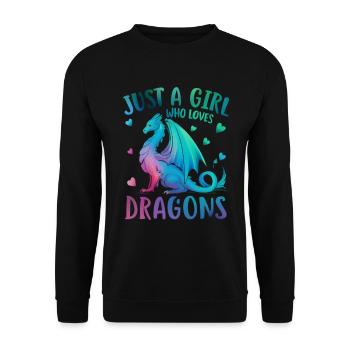T-shirt Dragon Conte de fées Dragon Kanji japonais - Sweat-shirt Unisexe - noir - Devant - Alina (178cm) & Michal (187cm)