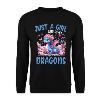 T-shirt Dragon Conte de fées Dragon Kanji japonais - Sweat-shirt Unisexe - noir - Devant - Alina (178cm) & Michal (187cm)
