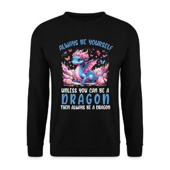 T-shirt Dragon Conte de fées Dragon Kanji japonais - Sweat-shirt Unisexe - noir - Devant - Alina (178cm) & Michal (187cm)
