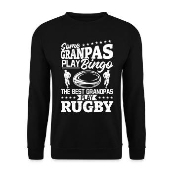 Some grandpas play bingo the best grandpas play Ru - Unisex Sweatshirt - black - Front - Alina (178cm) & Michal (187cm)