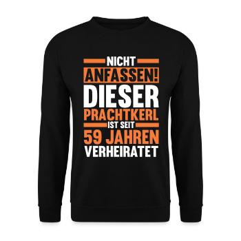 Mariage Marée Mariage 59 ans Mariage marié - Sweat-shirt Unisexe - noir - Devant - Alina (178cm) & Michal (187cm)