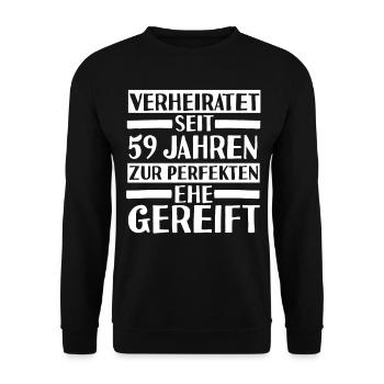 Mariage Mariage de marée 59 ans de mariage - Sweat-shirt Unisexe - noir - Devant - Alina (178cm) & Michal (187cm)