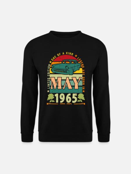 Mai 1965, Mai 1965, Mai 1965 Geburtstagsgeschenk. - Unisex Pullover - Schwarz