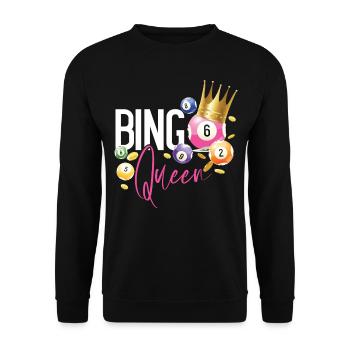 Bingo Player Queen Bingo Queen - Unisex Pullover - Schwarz - Vorne - Alina (178cm) & Michal (187cm)