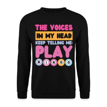 Joueur de bingo Les voix dans ma tête - Sweat-shirt Unisexe - noir - Devant - Alina (178cm) & Michal (187cm)