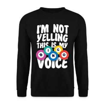 Bingo Player I'm Not Yelling This - Unisex Sweatshirt - black - Front - Alina (178cm) & Michal (187cm)