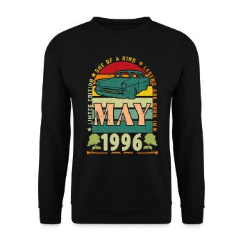 May 1996, May 1996, May 1996. - Unisex Sweatshirt - black - Front - Alina (178cm) & Michal (187cm)