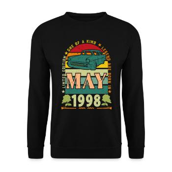 May 1998, May 1998, May 1998. - Unisex Sweatshirt - black - Front - Alina (178cm) & Michal (187cm)