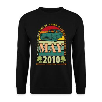 May 2010, May 2010, May 2010. - Unisex Sweatshirt - black - Front - Alina (178cm) & Michal (187cm)