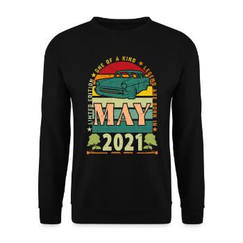 Mai 2021, Mai 2021, Mai 2021 Geburtstagsgeschenk. - Unisex Pullover - Schwarz - Vorne - Alina (178cm) & Michal (187cm)