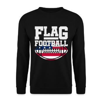 Flag Football America Flag - Unisex Sweatshirt - black - Front - Alina (178cm) & Michal (187cm)