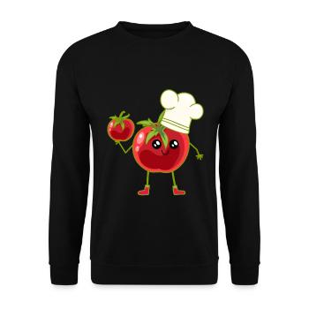 Tomato, Tomato, Cook, Cook, Cooks - Unisex Sweatshirt - black - Front - Alina (178cm) & Michal (187cm)