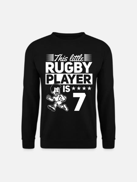7e anniversaire joueur de rugby enfants joueur de rugby - Sweat-shirt Unisexe - noir