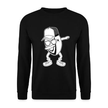 Dab Dance Rugby Joueur Drôle De Rugby Ballon Rugby - Sweat-shirt Unisexe - noir - Devant - Alina (178cm) & Michal (187cm)