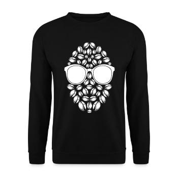 Rugby Ball Funny Rugby Face - Unisex Pullover - Schwarz - Vorne - Alina (178cm) & Michal (187cm)