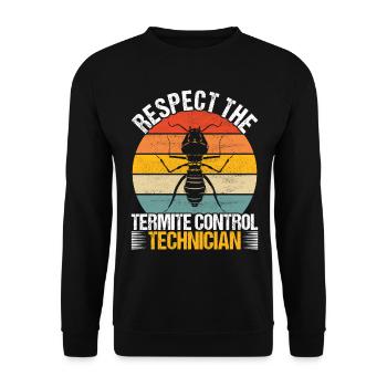 Pest Control Exterminator - Unisex Sweatshirt - black - Front - Alina (178cm) & Michal (187cm)