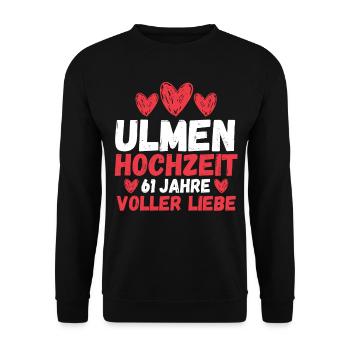 Mariage Ormes Mariage 61 ans Mariage - Sweat-shirt Unisexe - noir - Devant - Alina (178cm) & Michal (187cm)