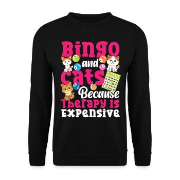 Bingo Player Cat Bingo And Cats - Unisex Pullover - Schwarz - Vorne - Alina (178cm) & Michal (187cm)