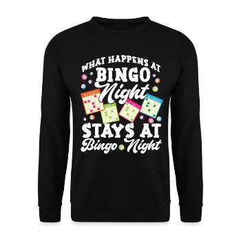 Joueur de bingo Que se passe-t-il au bingo ? - Sweat-shirt Unisexe - noir - Devant - Alina (178cm) & Michal (187cm)