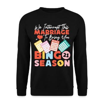 Bingo Player Husband Wife Marriage - Unisex Pullover - Schwarz - Vorne - Alina (178cm) & Michal (187cm)