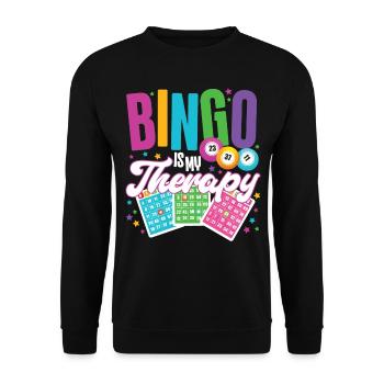 Le bingo est ma thérapie - Sweat-shirt Unisexe - noir - Devant - Alina (178cm) & Michal (187cm)