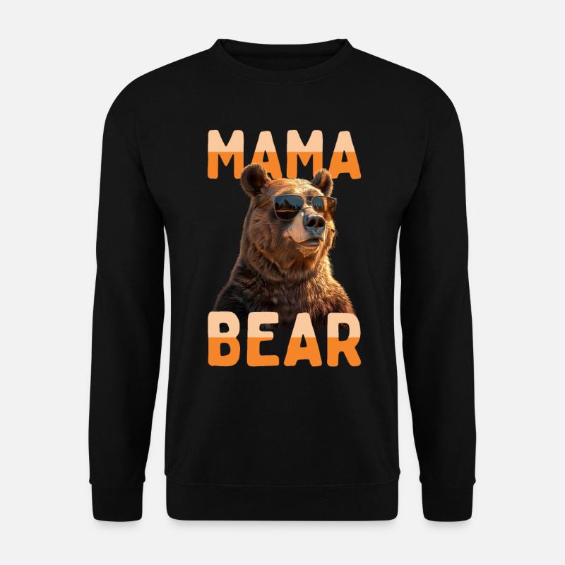 Mamma Björn Björn Mor Björn Mors dag Grizzlybjörn - Unisextröja - svart