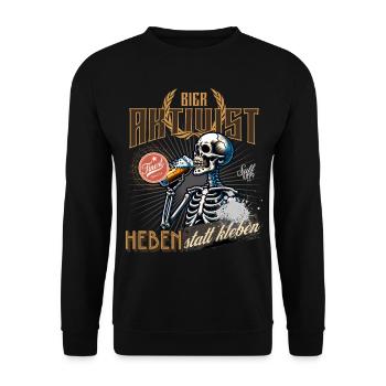 Bier Aktivist - Unisex Pullover - Schwarz - Vorne - Alina (178cm) & Michal (187cm)
