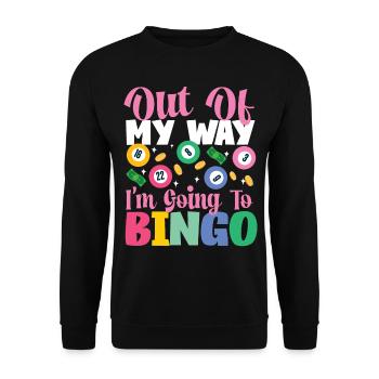 Bingo Player Out Of My Way I'm - Unisex Pullover - Schwarz - Vorne - Alina (178cm) & Michal (187cm)