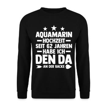 Mariage Aquarium Mariage 62 ans mariage - Sweat-shirt Unisexe - noir - Devant - Alina (178cm) & Michal (187cm)