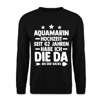 Ehe Aquarium Hochzeit 62 Jahre Verheiratet Hochzei - Unisex Pullover - Schwarz - Vorne - Alina (178cm) & Michal (187cm)