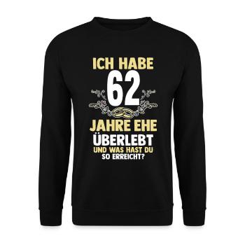 Mariage Aquarium Mariage 62 ans mariage - Sweat-shirt Unisexe - noir - Devant - Alina (178cm) & Michal (187cm)