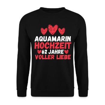 Ehe Aquarium Hochzeit 62 Jahre Verheiratet Hochzei - Unisex Pullover - Schwarz - Vorne - Alina (178cm) & Michal (187cm)