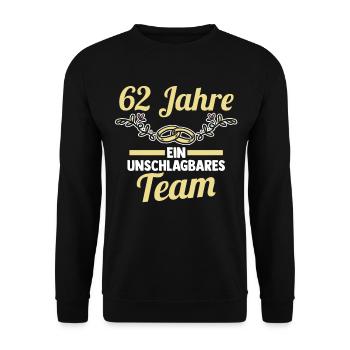 Marriage Aquarium Wedding 62 Years Married Wedding - Unisex Sweatshirt - black - Front - Alina (178cm) & Michal (187cm)