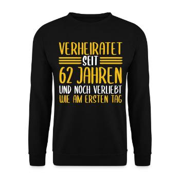 Ehe Aquarium Hochzeit 62 Jahre Verheiratet Hochzei - Unisex Pullover - Schwarz - Vorne - Alina (178cm) & Michal (187cm)