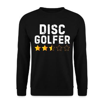 Disc Golf drôle avec avis 5 étoiles - Disc Golf - Sweat-shirt Unisexe - noir - Devant - Alina (178cm) & Michal (187cm)