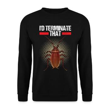 Pest Control Exterminator - Unisex Sweatshirt - black - Front - Alina (178cm) & Michal (187cm)