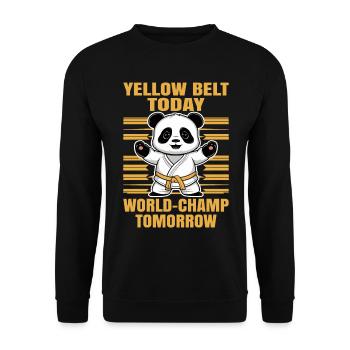 Ceinture jaune aujourd’hui, champion du monde demain Chemise de judo - Sweat-shirt Unisexe - noir - Devant - Alina (178cm) & Michal (187cm)