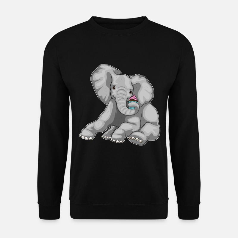 Elephant Cupcake - Unisex Sweatshirt - black