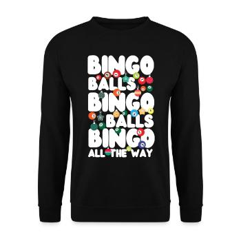 Boules de bingo de Noël Bingo Player - Sweat-shirt Unisexe - noir - Devant - Alina (178cm) & Michal (187cm)
