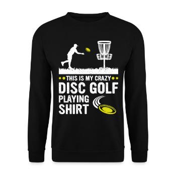 C’est ma chemise de disc golf fou Disc Golf - Sweat-shirt Unisexe - noir - Devant - Alina (178cm) & Michal (187cm)