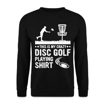C’est ma chemise de disc golf fou Disc Golf - Sweat-shirt Unisexe - noir - Devant - Alina (178cm) & Michal (187cm)