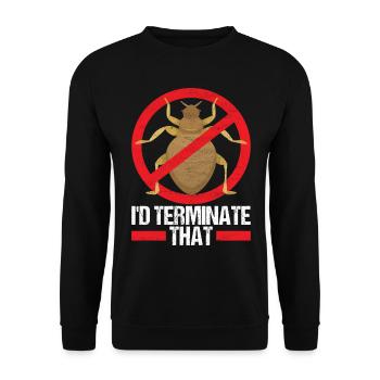 Pest Control Exterminator - Unisex Sweatshirt - black - Front - Alina (178cm) & Michal (187cm)