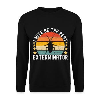 Pest Control Exterminator - Unisex Sweatshirt - black - Front - Alina (178cm) & Michal (187cm)