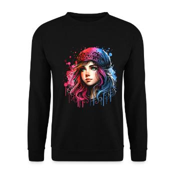 fille qui aime sculpter - Sweat-shirt Unisexe - noir - Devant - Alina (178cm) & Michal (187cm)
