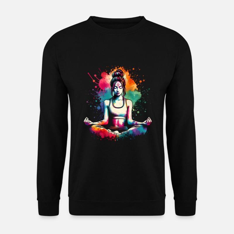 Mädchen, die Yoga lieben - Unisex Pullover - Schwarz