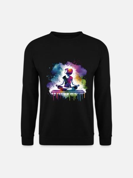Mädchen, die Yoga lieben - Unisex Pullover - Schwarz