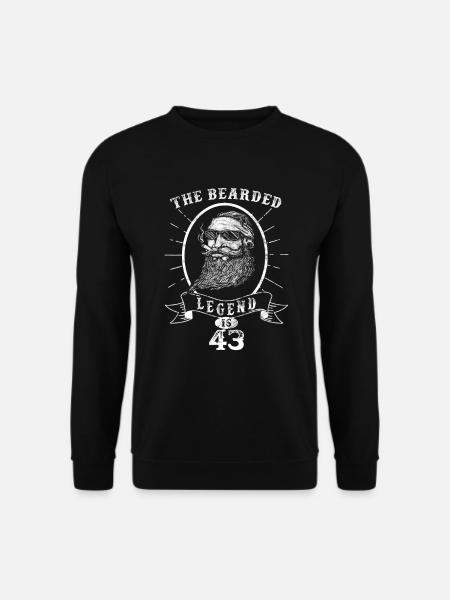 The bearded Legend is 43 - Unisex Sweatshirt - black